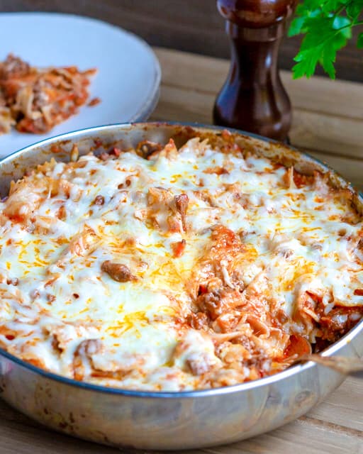 Skillet Pasta With A Spoon