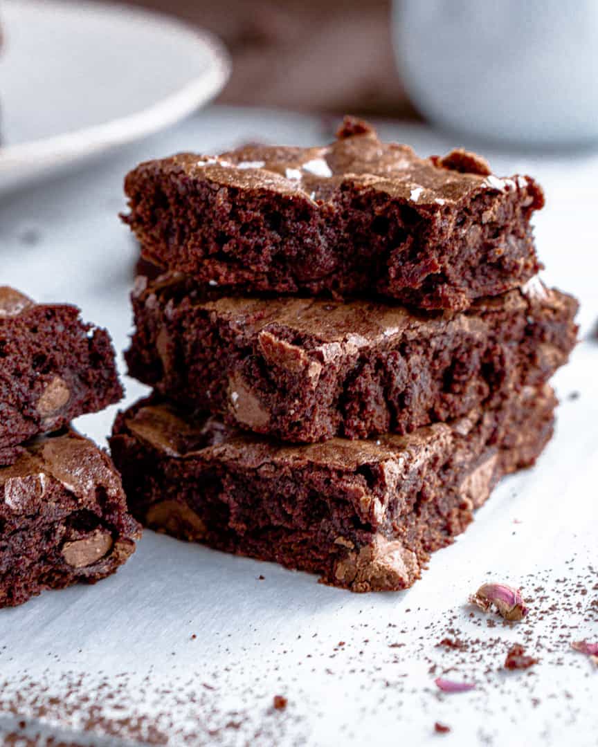 Brownies stacked