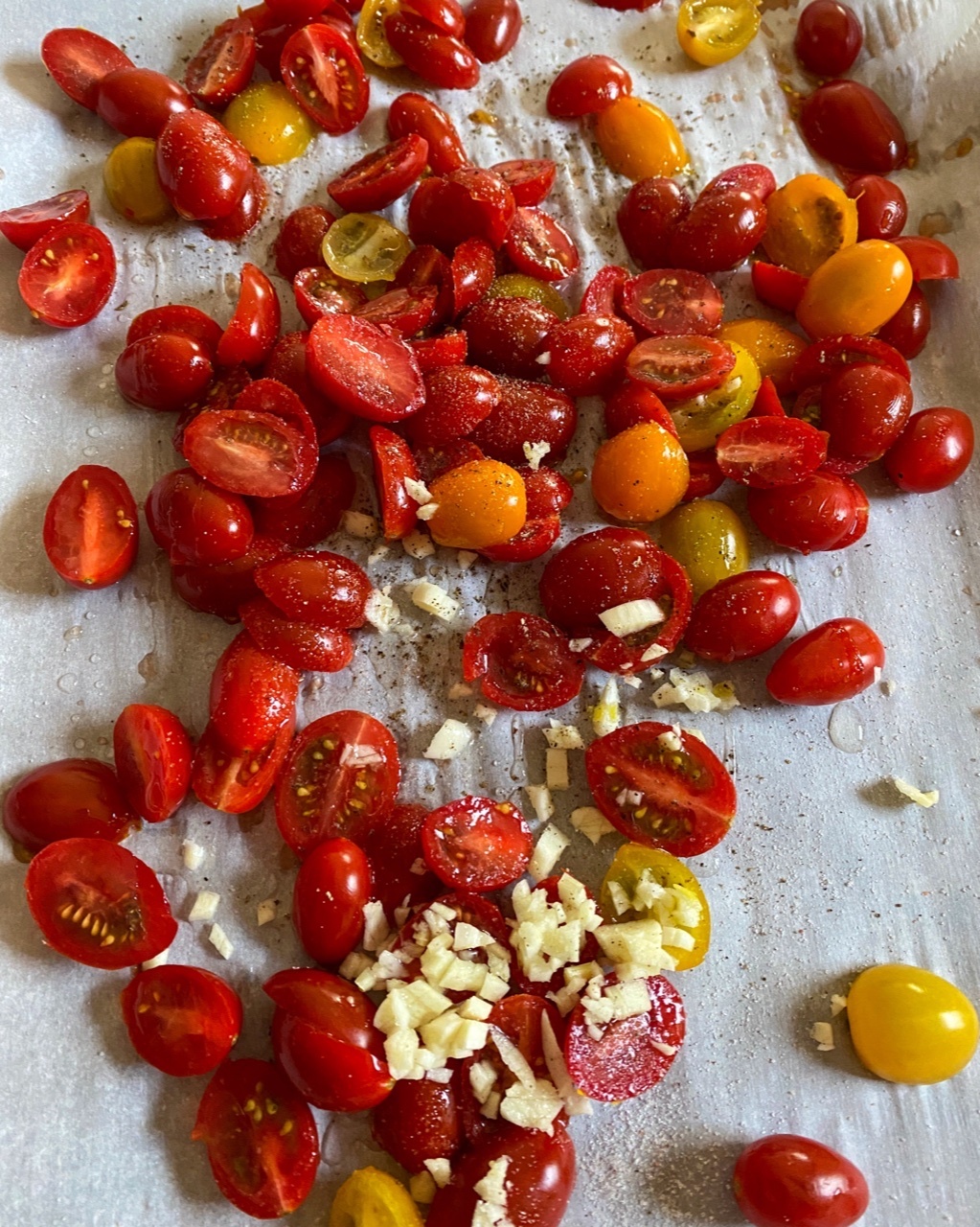 Cherry Tomatoes and Garlic