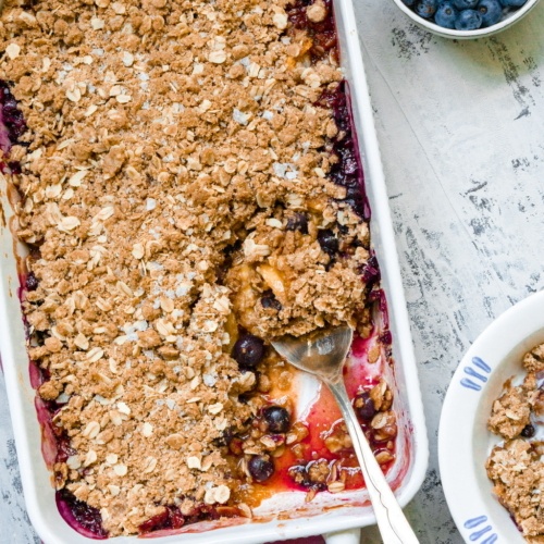 Peach Blueberry Crisp Gluten-free