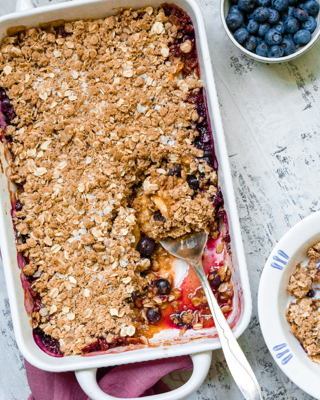 Peach Blueberry Crisp Gluten-free