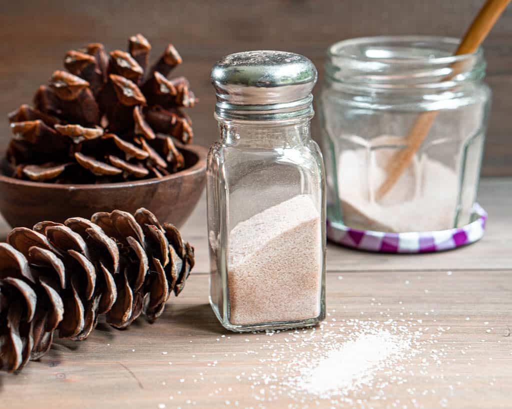 cinnamon sugar in a salt shaker