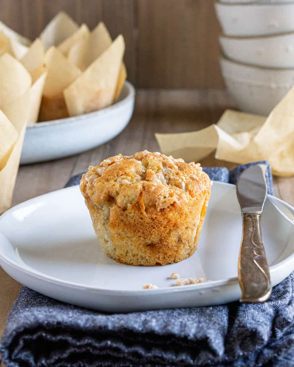 Banana Muffin on a plate