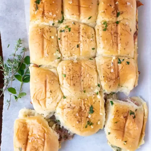 slider sandwiches with herbs