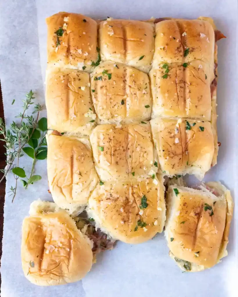 slider sandwiches with herbs