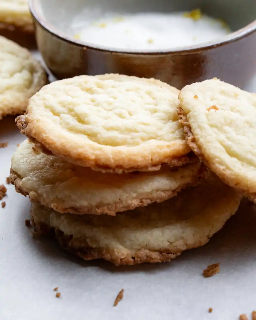 Stacked lemon butter cookies