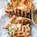 grilled marinated chicken thighs with dressing