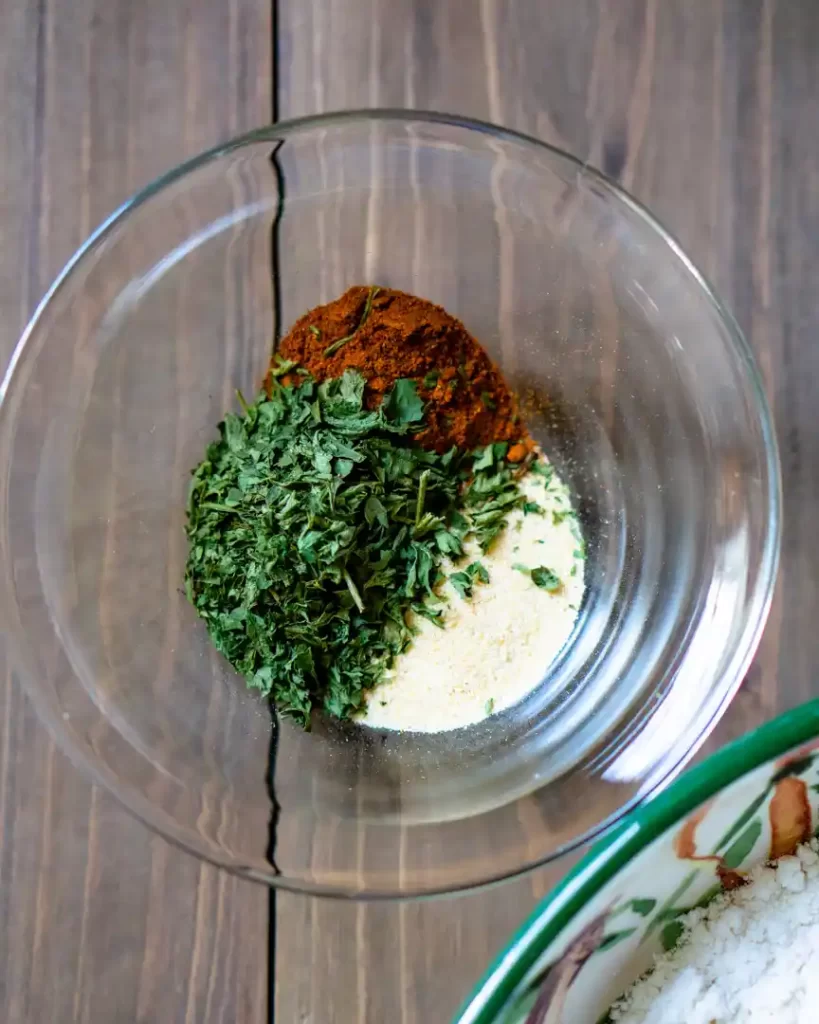 A small bowl of mixed herbs and spices