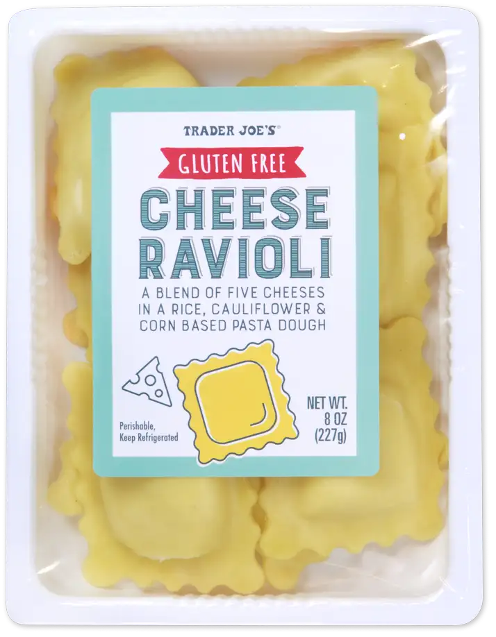 A package of gluten-free ravioli
