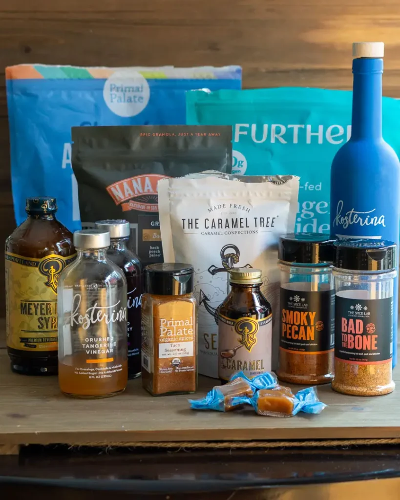Various food products grouped together.